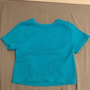 Blue crop top